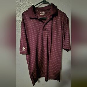 Men's Purple Striped Polo Shirt